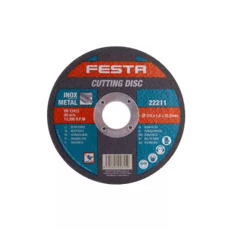 FESTA Disc de tăiere pentru metal 115 x 1,0 x 22,2 mm
