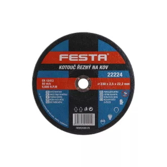 FESTA Disc de tăiere pentru metal 230 x 2,5 x 22,2 mm
