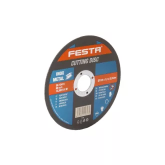   FESTA Disc de tăiere pentru metal în cutie metalică 125 x 1 x 22,2 mm (10 buc)