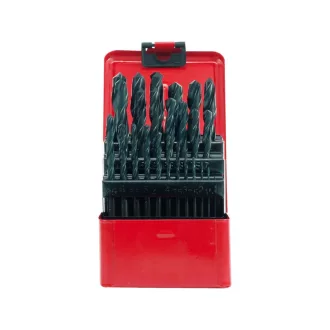 STHOR Set de burghie cu șurub 25 buc 1-13 mm HSS