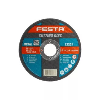 FESTA Disc de tăiere pentru metal 115 x 1,6 x 22,2 mm
