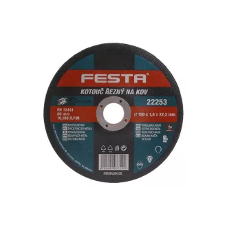FESTA Disc de tăiere pentru metal 150 x 1,6 x 22,2 mm