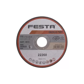   FESTA INDUSTRY Disc de tăiere pentru metal 115 x 1,0 x 22,2 mm