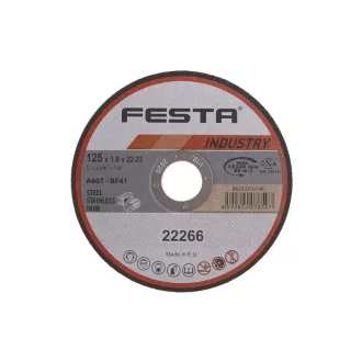   FESTA INDUSTRY Disc de tăiere pentru metal 125 x 1,0 x 22,2 mm