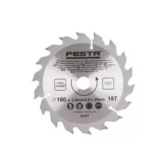   FESTA Pânză de ferăstrău pentru lemn 160 x 20 x 2,0 mm / 18T