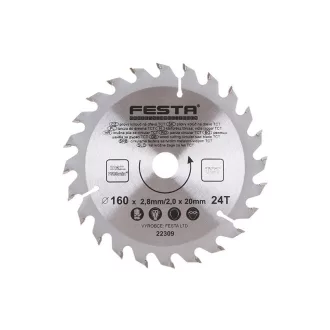   FESTA Pânză de ferăstrău pentru lemn 160 x 20 x 2,0 mm / 24T