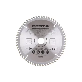   FESTA Pânză de ferăstrău pentru lemn 160 x 20 x 2,0 mm / 60T