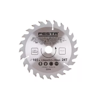   FESTA Pânză de ferăstrău pentru lemn 165 x 20 x 2,8 mm / 24T