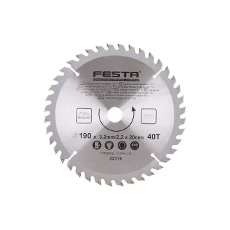   FESTA Pânză de ferăstrău pentru lemn 190 x 20 x 2,2 mm / 40T