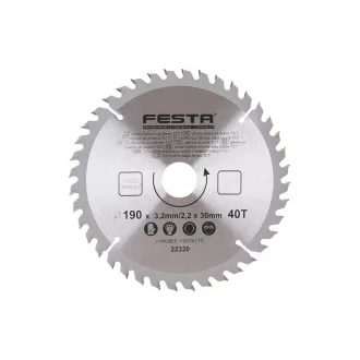   FESTA Pânză de ferăstrău pentru lemn 190 x 30 x 2,2 mm / 40T