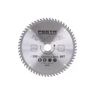   FESTA Pânză de ferăstrău pentru lemn 250 x 30 x 2,2 mm / 60T
