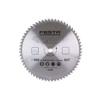   FESTA Pânză de ferăstrău pentru lemn 500 x 30 x 3,0 mm / 60T