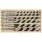 STHOR Set burghiu lemn 6 piese (10-12-14-16-18-20 mm) cutie din lemn 230 mm