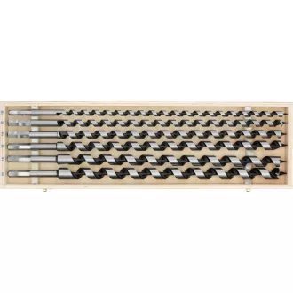   STHOR Set burghiu pentru lemn 6 piese (10-12-14-16-18-20 mm) cutie din lemn de 460 mm