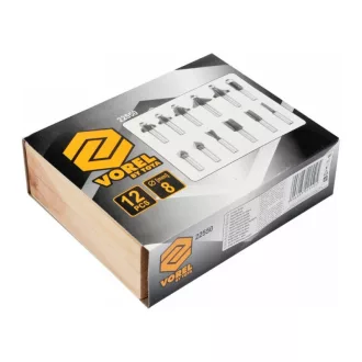 VOREL Set de frezat 12 piese 8 mm