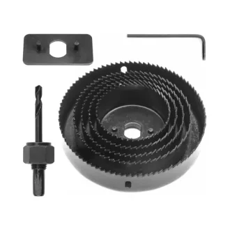 VOREL Set de tăiat cerc 8 piese (64-127 mm)