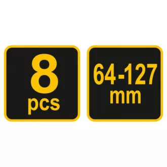 VOREL Set de tăiat cerc 8 piese (64-127 mm)