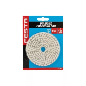   Disc diamantat de șlefuit și lustruit FESTA Velcro 100 mm / P50 umed
