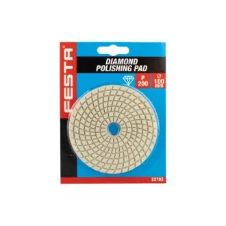   Disc diamantat de șlefuit și lustruit FESTA Velcro 100 mm / P200 umed