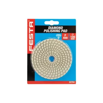   Disc diamantat de șlefuit și lustruit FESTA Velcro 100 mm / P400 umed