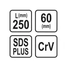 STHOR Tijă lată de daltă 250 x 60 mm SDS-Plus