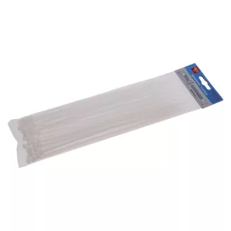 Legătură pentru cablu 300 x 4,8 mm alb (50 buc)