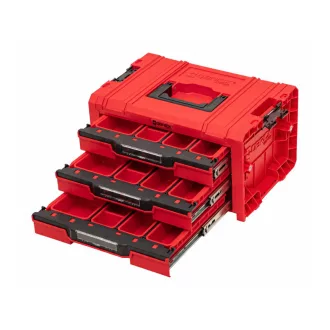   QBRICK SYSTEM PRO Valiză de scule cu roți cu sertare 3 Red Ultra HD