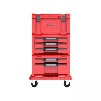   QBRICK SYSTEM PRO Cutie de scule cu roți și sertare 4 Red Ultra HD