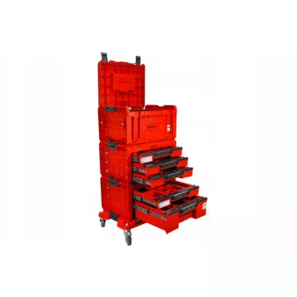  QBRICK SYSTEM PRO Cutie de scule cu roți și sertare 4 Red Ultra HD