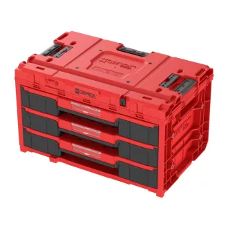 QBRICK SYSTEM ONE 2.0 Cutie scule cu 3 sertare Red Ultra HD
