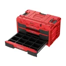 QBRICK SYSTEM ONE 2.0 Cutie scule cu 3 sertare Red Ultra HD
