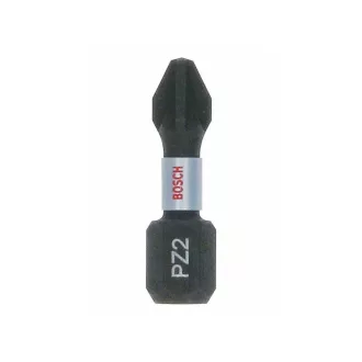   Vârf de vârf BOSCH PZ2 x 25 mm 1/4" în cutie Tic Tac Control de impact (25 buc)