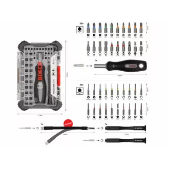 BOSCH Set de vârfuri de precizie, 43 de piese
