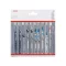 Set de lame de ferăstrău puzzle BOSCH 10 piese clemă T (lemn, metal, PVC)