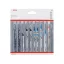 Set de lame de ferăstrău puzzle BOSCH 10 piese clemă T (lemn, metal, PVC)