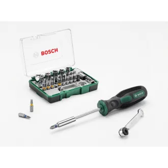 Set biți și prize BOSCH 27 piese + șurubelniță