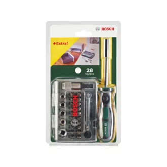Set biți și prize BOSCH 27 piese + șurubelniță