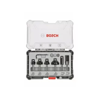   Set de frezat margini și profile BOSCH 6 piese cu mandrina de 6 mm