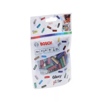   Cartuș de lipici BOSCH cu culori mixte strălucitoare 7 x 20 mm Gluey (70 buc)