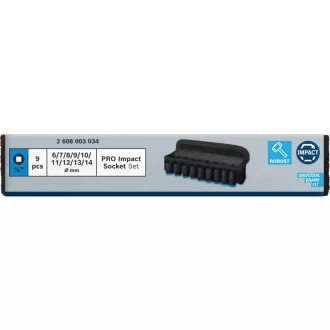   BOSCH PRO Set de chei tubulare de mașină, 9 piese, 1/4" 6-14 mm CrMo