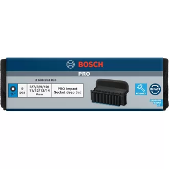   BOSCH PRO Set de chei tubulare lungi 9 piese 1/4" 6-14 mm CrMo