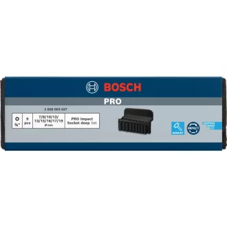   BOSCH PRO Set lung de chei tubulare pentru mașină, 9 piese, 3/8" 7-19 mm CrMo