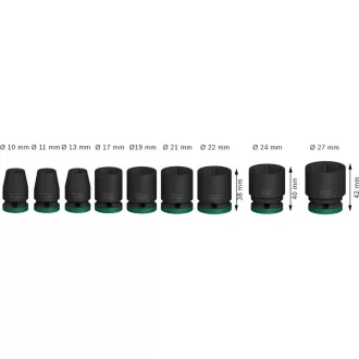   BOSCH PRO Set de chei tubulare pentru mașină, 9 piese, 1/2" 10-27 mm CrMo