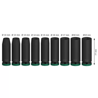   BOSCH PRO Set cu chei tubulare lungi de 9 piese 1/2" 10-19 mm CrMo