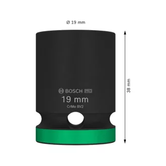 BOSCH PRO Cheie tubulară mecanică 1/2" 19 mm CrMo