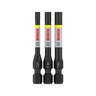   BOSCH PRO Set de vârfuri de impact 3 piese T25 / T30 / T40 x 55 mm 1/4" Hex