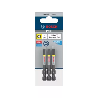   BOSCH PRO Set de vârfuri de impact 3 piese T25 / T30 / T40 x 55 mm 1/4" Hex