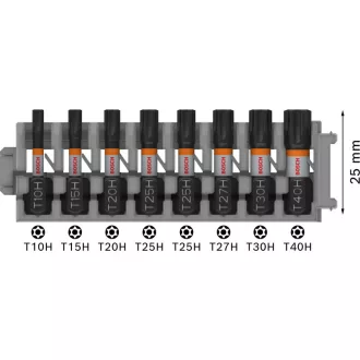   BOSCH PRO Set vârfuri de impact 8 piese T10 - T40 x 25 mm 1/4" Hex