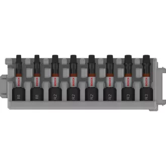   BOSCH PRO Set capete de șurubelniță impact 8 buc R1 - R3 x 25 mm Robertson 1/4" Hex