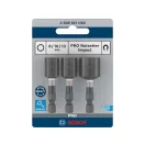 BOSCH PRO Set de șurubelnițe cu impact 3 piese 50 mm (8 / 10 / 13 mm) 1/4 Hex